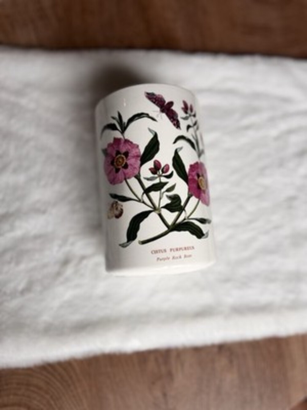 The Botanic Garden Purple Rock Rose Ceramic Vase Container Made In England - Picture 3 of 8